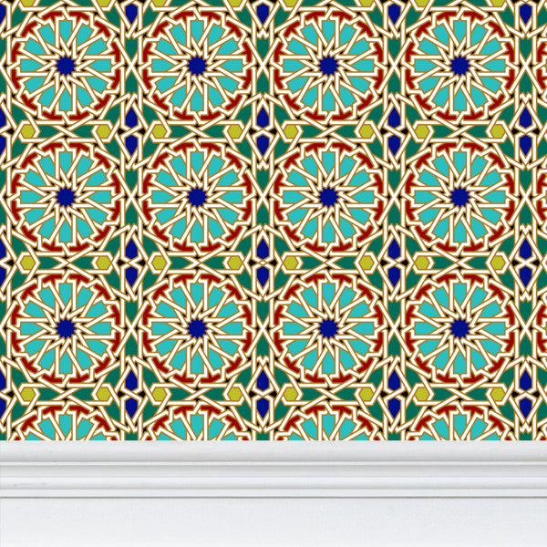 Repeat Pattern Wallpaper Moroccan Tile Design