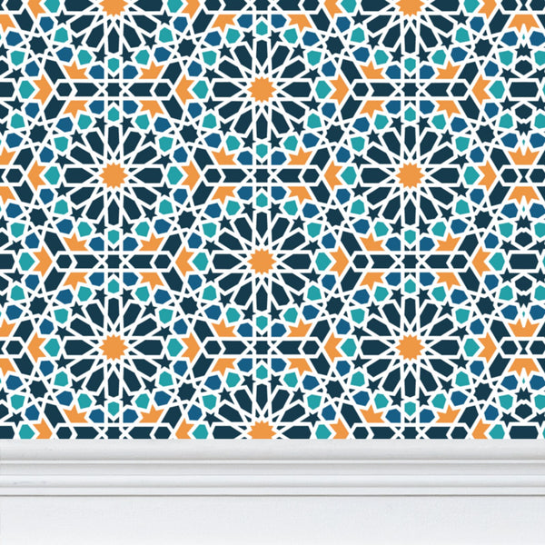 Repeat Pattern Wallpaper Moroccan Tile Design