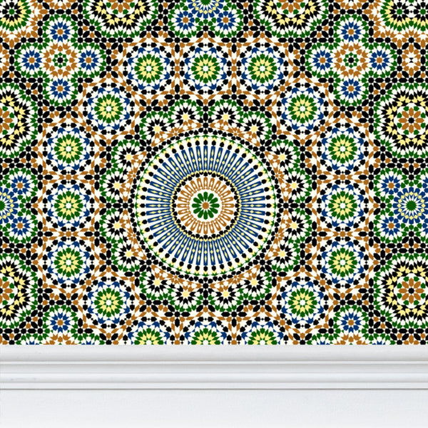 Repeat Pattern Wallpaper Moroccan Tile Design