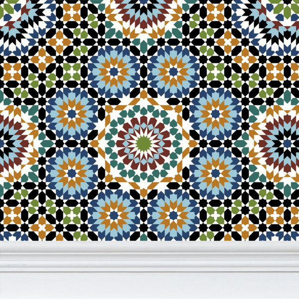 Repeat Pattern Wallpaper Moroccan Tile Design