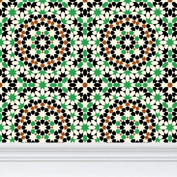 Repeat Pattern Wallpaper Moroccan Tile Design