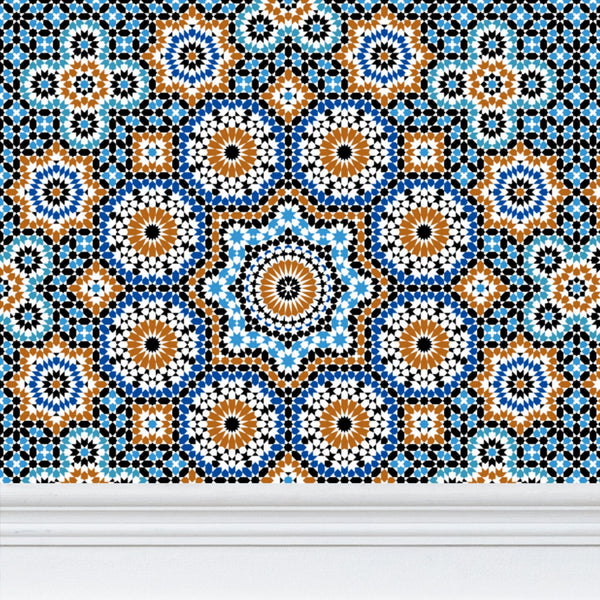 Repeat Pattern Wallpaper Moroccan Tile Design