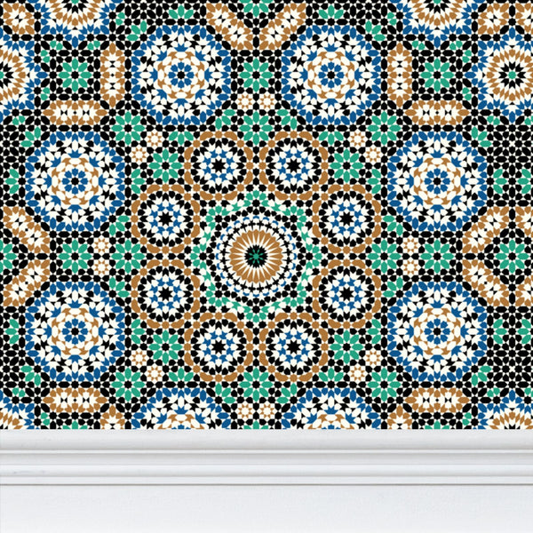 Repeat Pattern Wallpaper Moroccan Tile Design