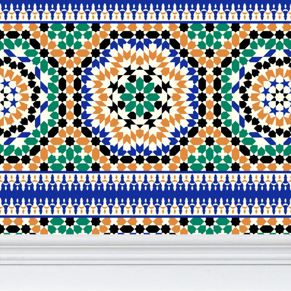 Repeat Pattern Wallpaper Moroccan Tile Design