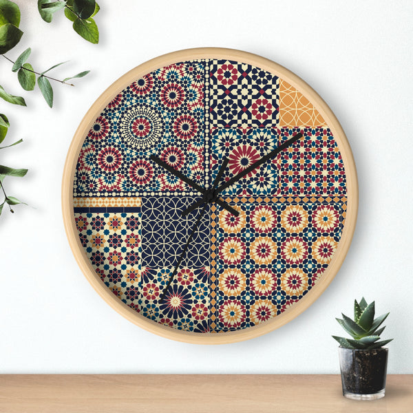 Wood Wall clock Moroccan Design