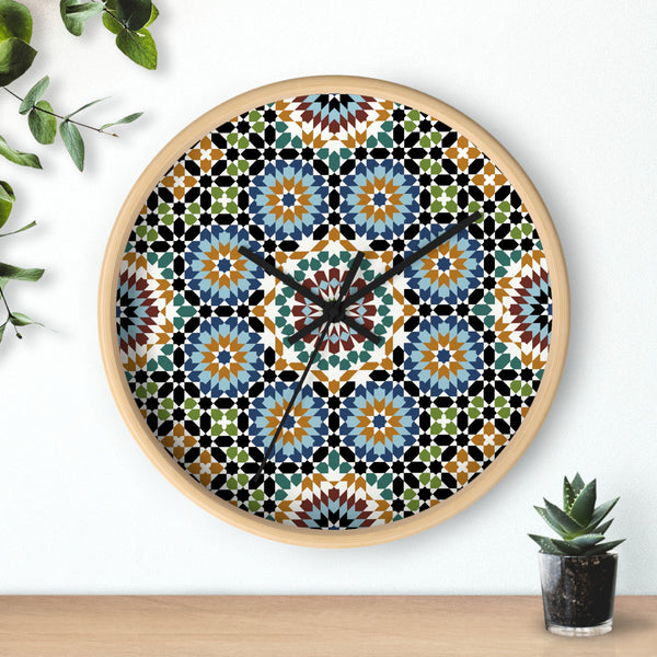 Wood Wall clock Moroccan Design