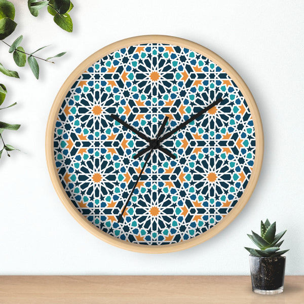 Wood Wall clock Moroccan Design