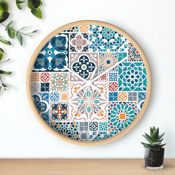 Wood Wall clock Moroccan Design