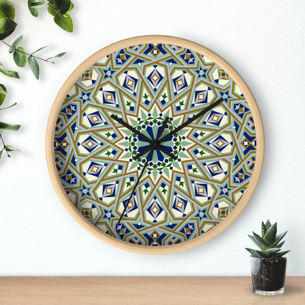 Wood Wall clock Moroccan Design