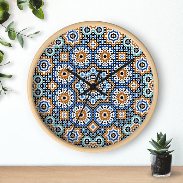 Wood Wall clock Moroccan Design