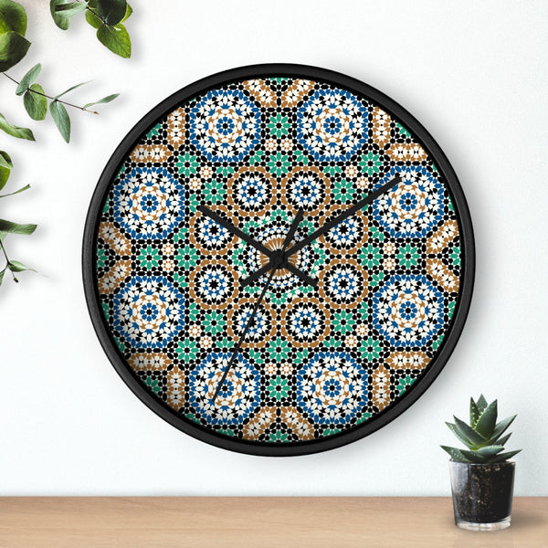 Wood Wall clock Moroccan Design