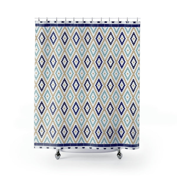 Colorful Shower Curtains Moroccan Tile Design - Souvenirs | Tours | Hotels | Restaurants