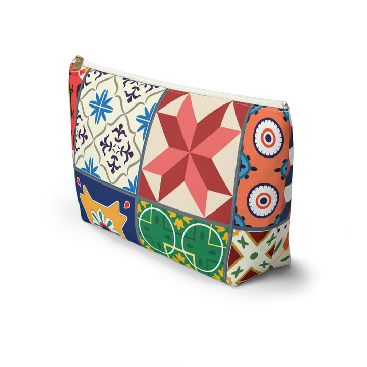 Colorful Accessory Pouch w T-bottom Moroccan Design - Souvenirs | Tours | Hotels | Restaurants