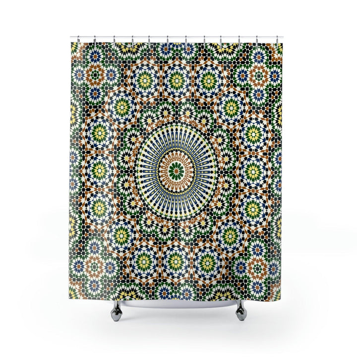 Colorful Shower Curtains Moroccan Tile Design - Souvenirs | Tours | Hotels | Restaurants