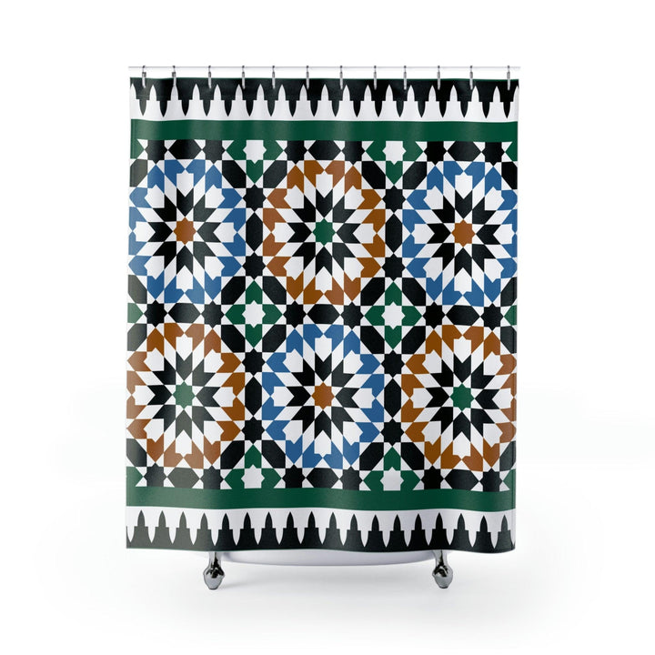 Colorful Shower Curtains Moroccan Tile Design - Souvenirs | Tours | Hotels | Restaurants