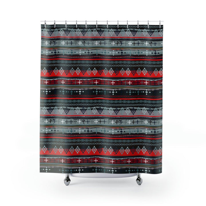 Colorful Shower Curtains Moroccan Berber Symbols Design - Souvenirs | Tours | Hotels | Restaurants