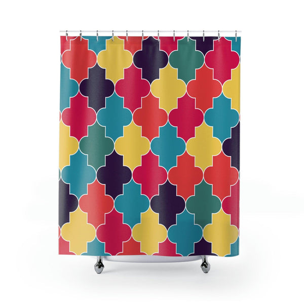 Colorful Shower Curtains Moroccan Tile Design - Souvenirs | Tours | Hotels | Restaurants