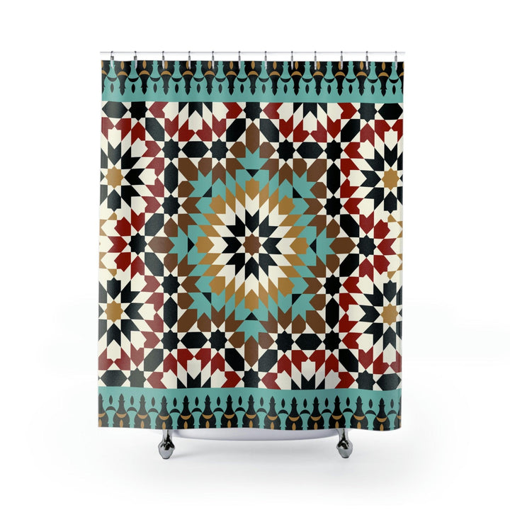 Colorful Shower Curtains Moroccan Tile Design - Souvenirs | Tours | Hotels | Restaurants