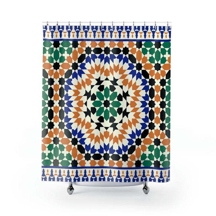 Colorful Shower Curtains Moroccan Tile Design - Souvenirs | Tours | Hotels | Restaurants