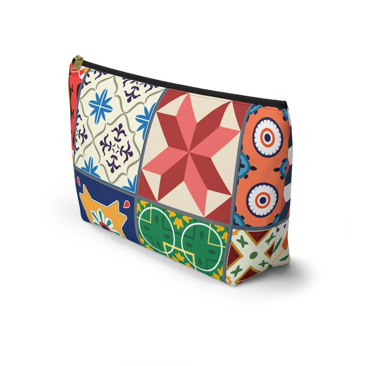 Colorful Accessory Pouch w T-bottom Moroccan Design - Souvenirs | Tours | Hotels | Restaurants