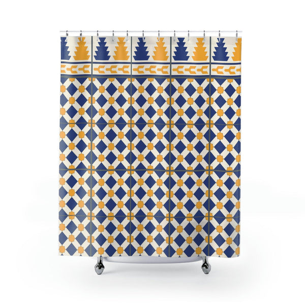 Colorful Shower Curtains Moroccan Tile Design - Souvenirs | Tours | Hotels | Restaurants