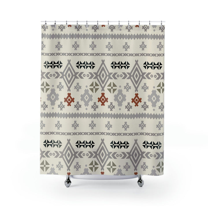 Colorful Shower Curtains Moroccan Berber Symbols Design - Souvenirs | Tours | Hotels | Restaurants