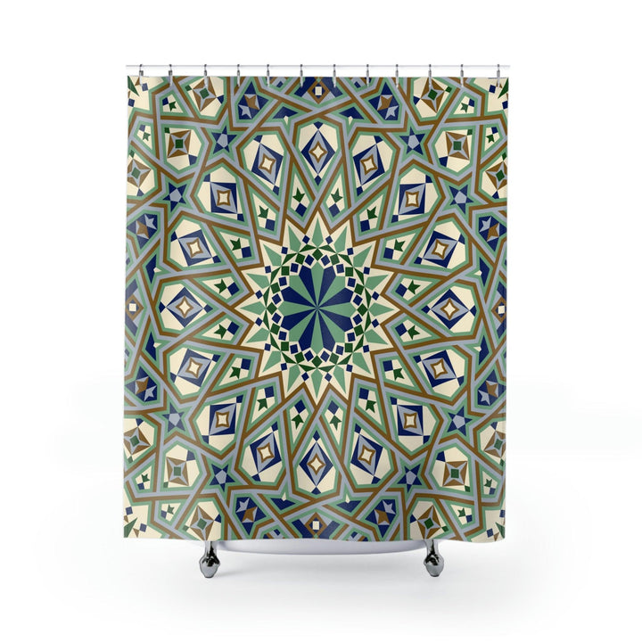 Colorful Shower Curtains Moroccan Tile Design - Souvenirs | Tours | Hotels | Restaurants