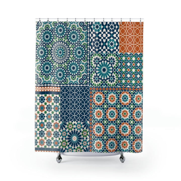 Colorful Shower Curtains Moroccan Tile Design - Souvenirs | Tours | Hotels | Restaurants