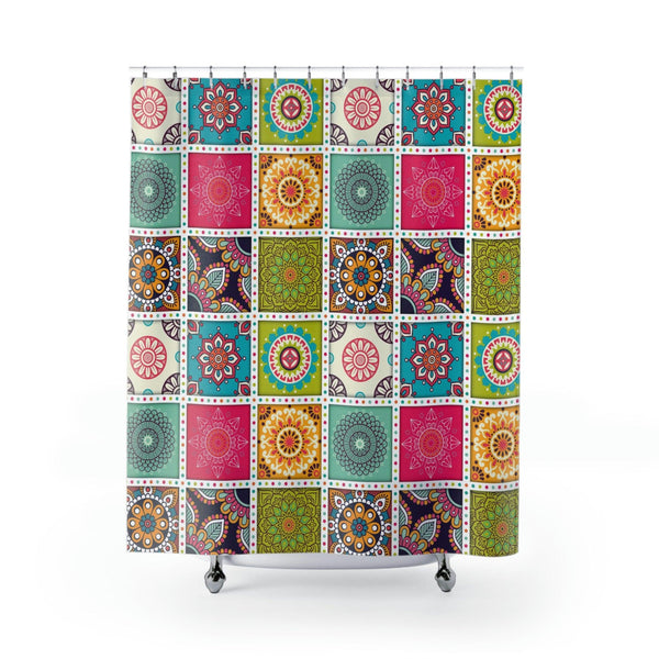 Colorful Shower Curtains Moroccan Tile Design - Souvenirs | Tours | Hotels | Restaurants