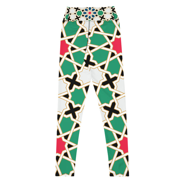 Coloful Yoga Leggings Moroccan tile design