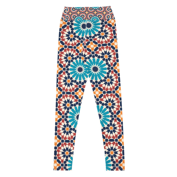 Colourful Yoga Leggings Moroccan tile design