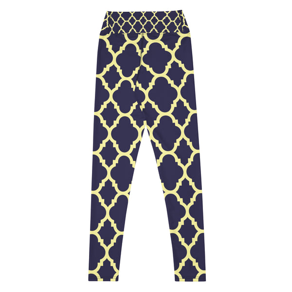 Colourful Yoga Leggings Moroccan tile design