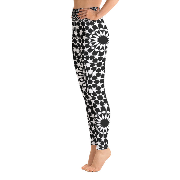 Colourful Yoga Leggings Moroccan tile design