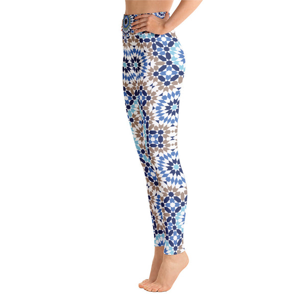 Colourful Yoga Leggings Moroccan tile design