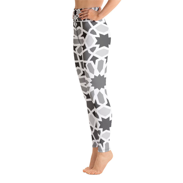 Colourful Yoga Leggings Moroccan tile design