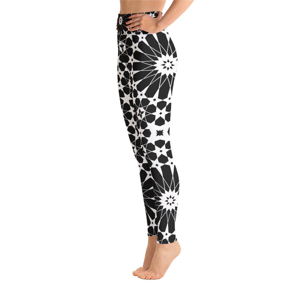 Colourful Yoga Leggings Moroccan tile design