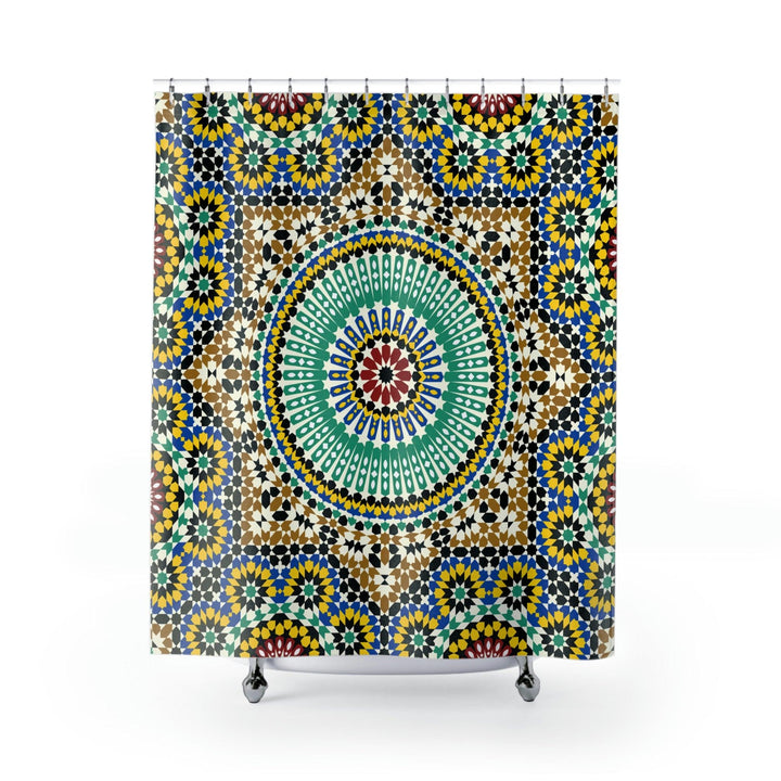 Colorful Shower Curtains Moroccan Tile Design - Souvenirs | Tours | Hotels | Restaurants