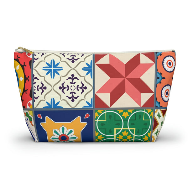 Colorful Accessory Pouch w T-bottom Moroccan Design - Souvenirs | Tours | Hotels | Restaurants