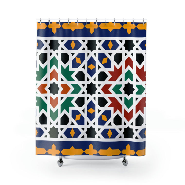 Colorful Shower Curtains Moroccan Tile Design - Souvenirs | Tours | Hotels | Restaurants