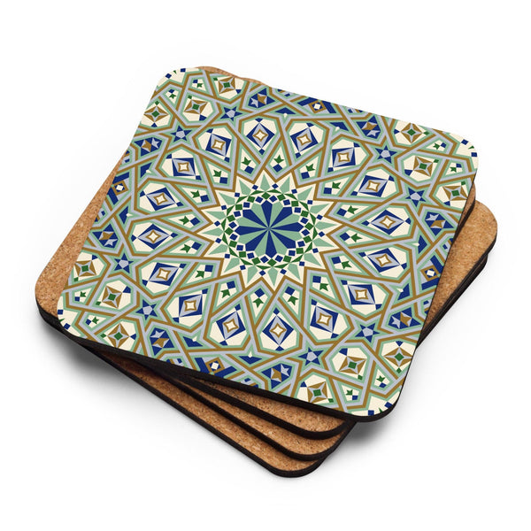 Cork-back coaster Moroccan design - Souvenirs | Tours | Hotels | Restaurants