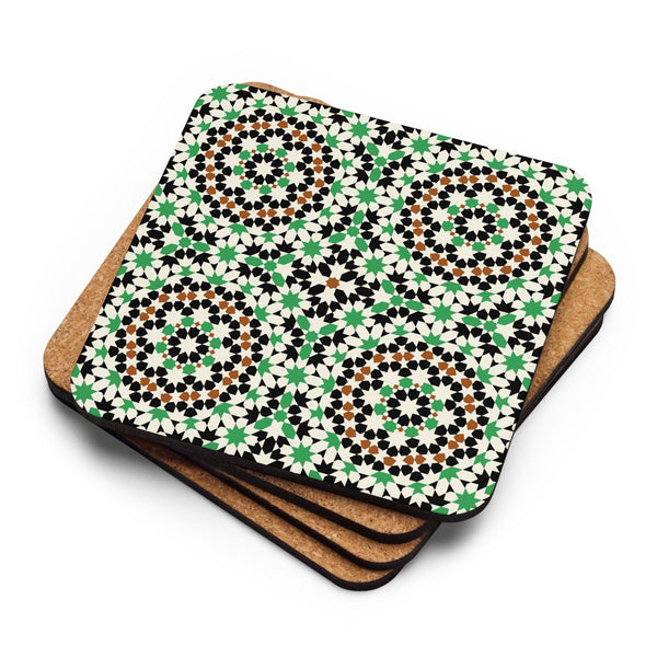 Cork-back coaster Moroccan design - Souvenirs | Tours | Hotels | Restaurants