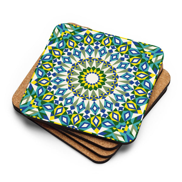 Cork-back coaster Moroccan design - Souvenirs | Tours | Hotels | Restaurants