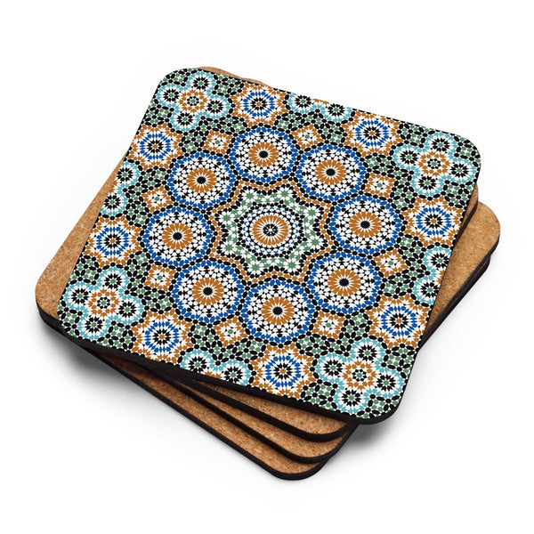 Cork-back coaster Moroccan design - Souvenirs | Tours | Hotels | Restaurants