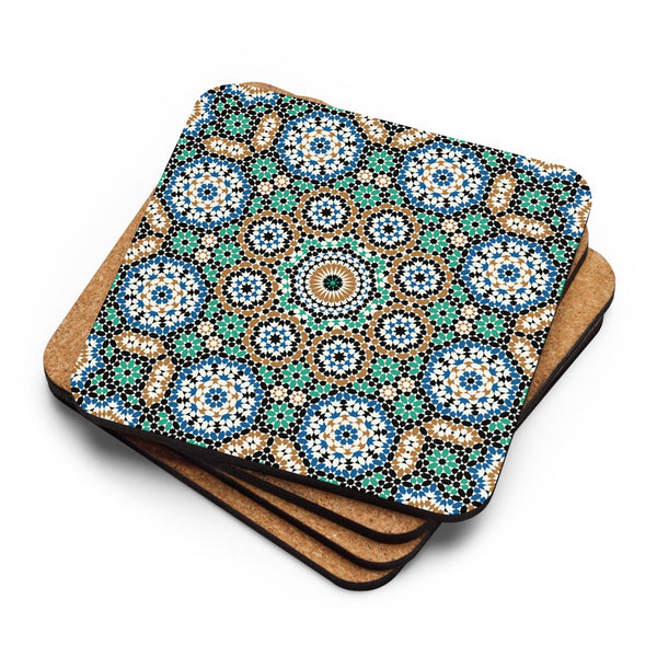 Cork-back coaster Moroccan design - Souvenirs | Tours | Hotels | Restaurants