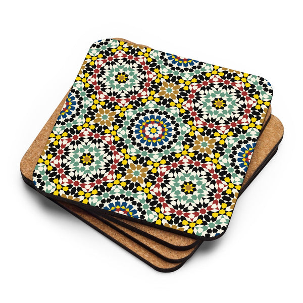 Cork-back coaster Moroccan design - Souvenirs | Tours | Hotels | Restaurants