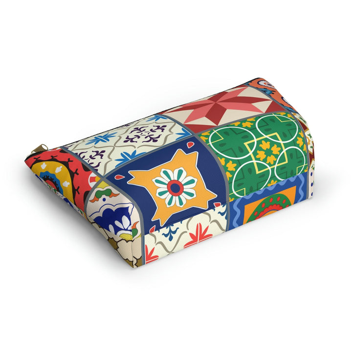 Colorful Accessory Pouch w T-bottom Moroccan Design - Souvenirs | Tours | Hotels | Restaurants