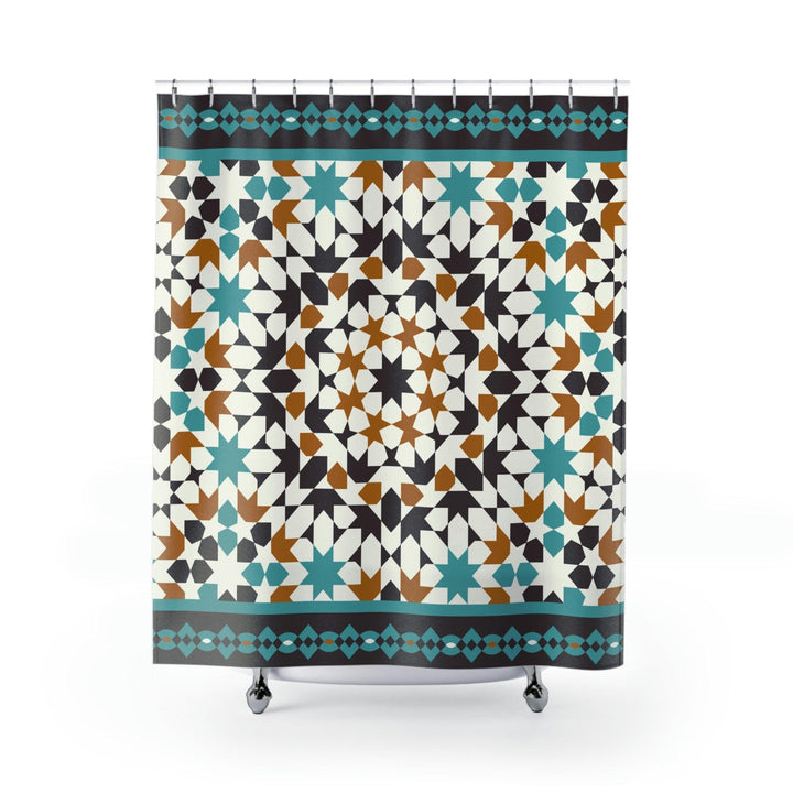 Colorful Shower Curtains Moroccan Tile Design - Souvenirs | Tours | Hotels | Restaurants